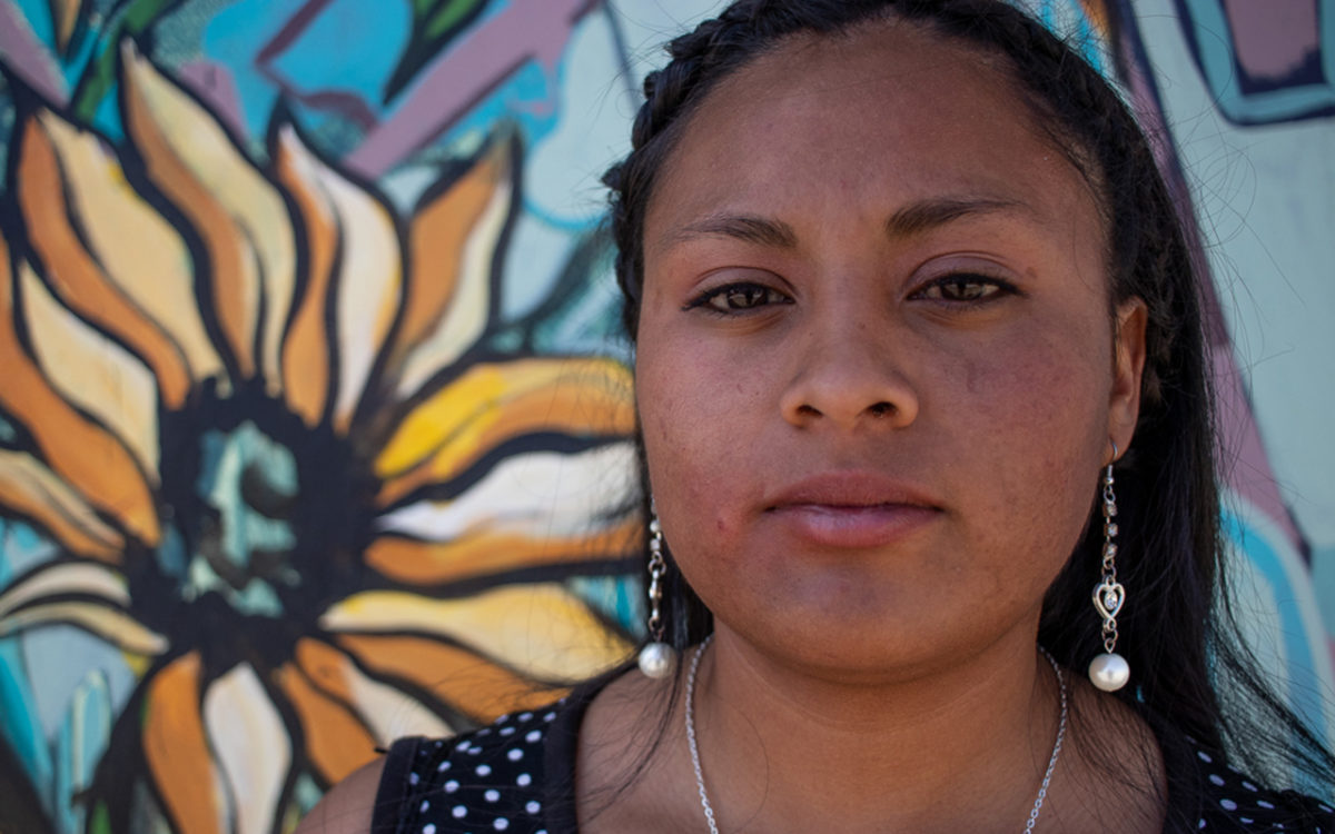 Pilar Estrada, adolescente de Ecatepec, alza la voz contra las violencias.