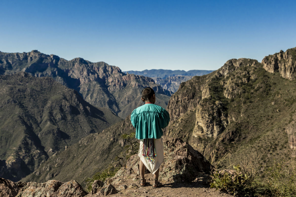 Vista de las barrancas del cobre en la zona de Hiachochi rumbo a Batopilas, donde habitan los indigenas Tarahumaras o Raramuris.